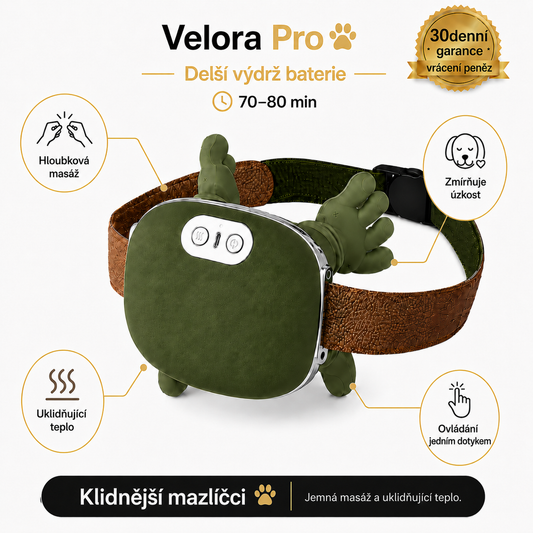 Velora – uklidňující masážní přístroj pro mazlíčky