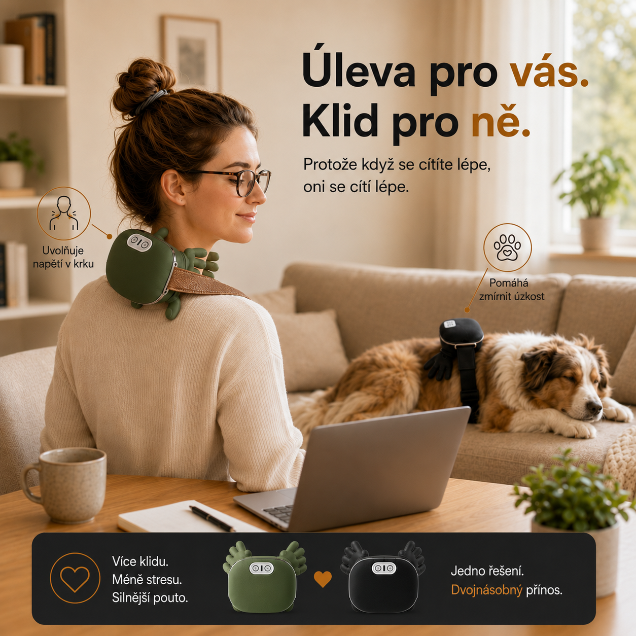 Velora – uklidňující masážní přístroj pro mazlíčky